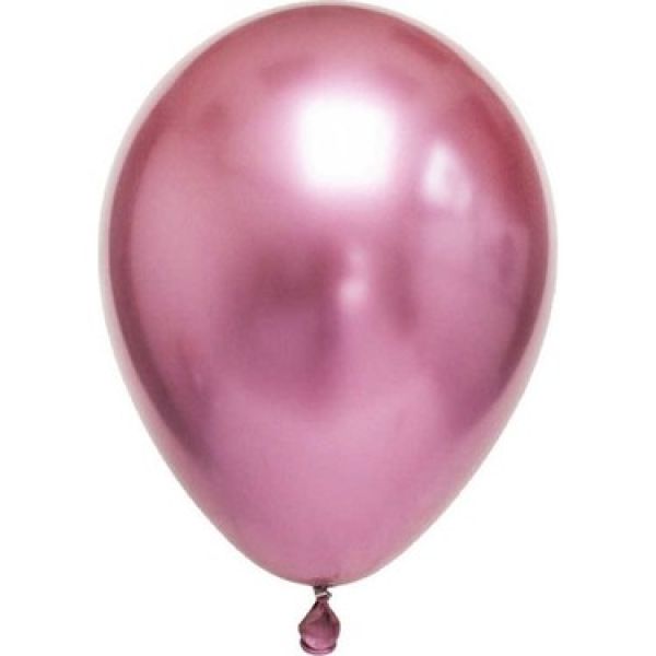 6 İnc Pembe Krom Balon 100 lü