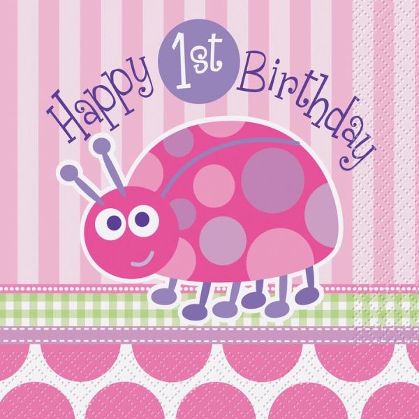 Happy Bırthday Ladybug Peçete